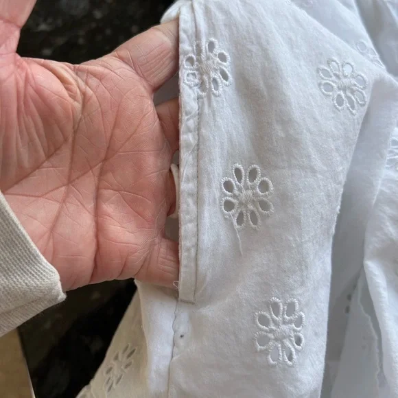 Hollister Eyelet Channeled Mini Dress. Y2K inspired. 100% cotton. Milkmaid. XS - Picture 11 of 14